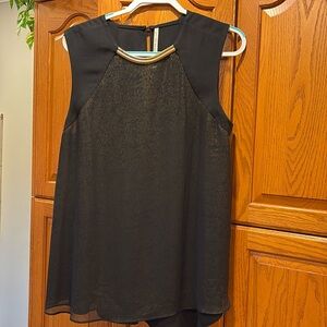 Rachel Roy Black/Gold Shimmer Top - XL